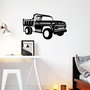 Wallity GMC Truck 1962 Accesorio de pared de metal Negro